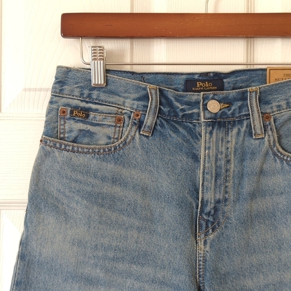Polo Ralph Lauren The Sullivan Slim Classic Medium Wash Raw Hem Jean Shorts 18 - Picture 7 of 12